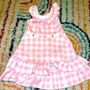 Janie and Jack Pink and White Ruffled Sundress